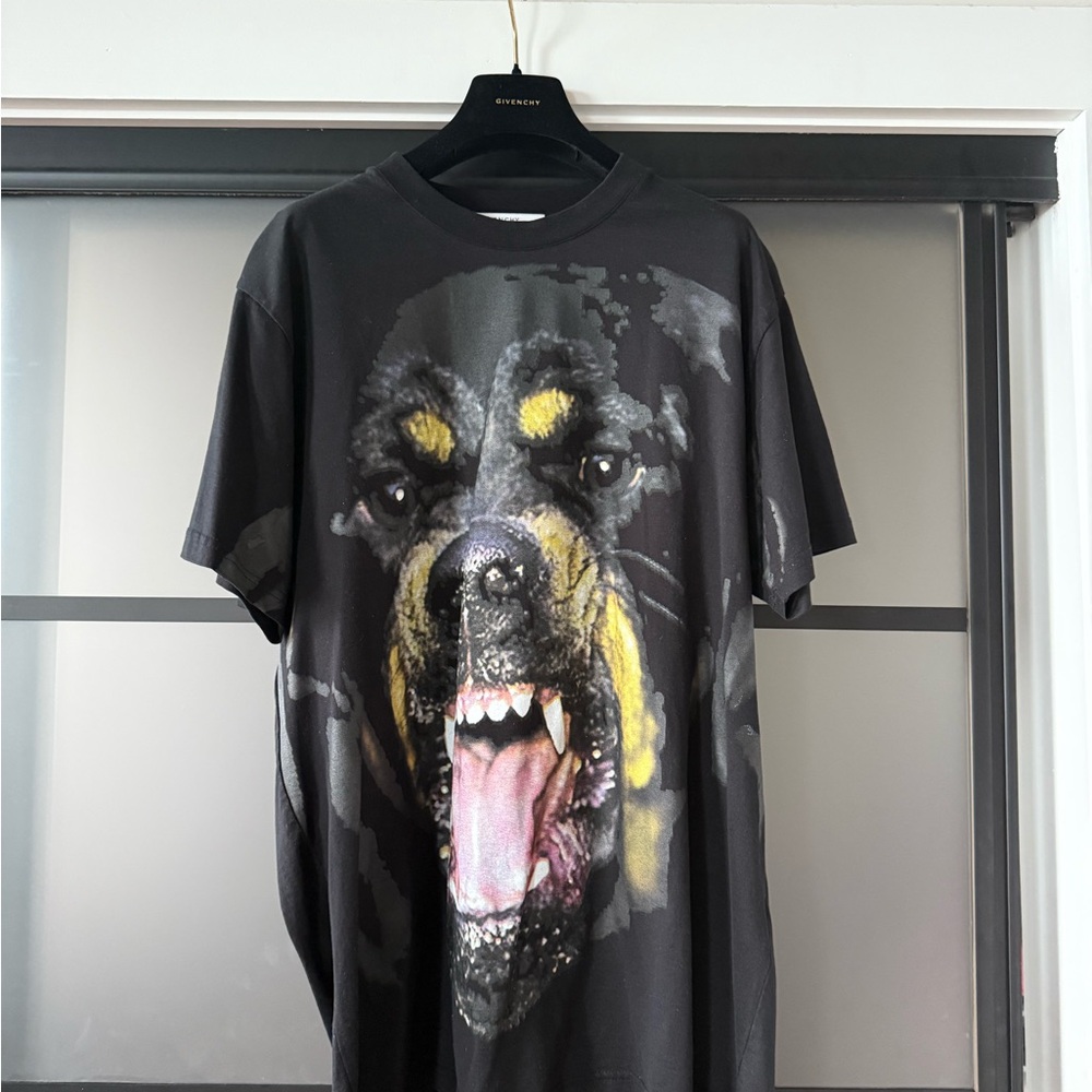 Givenchy Black Graphic Dog T-Shirt